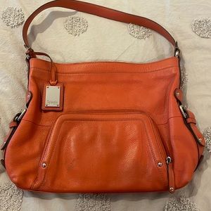 Tignanello Orange leather bag